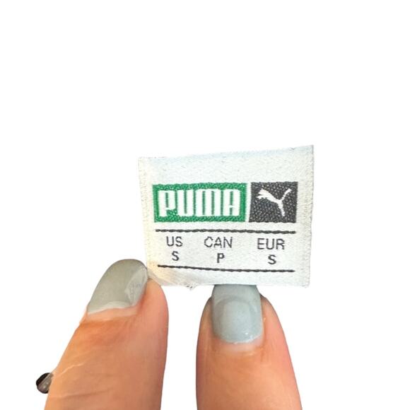 Puma Black Hooded Cotton Blend Logo Front Pullover Sweatshirt Women Sz S - Picture 8 of 12